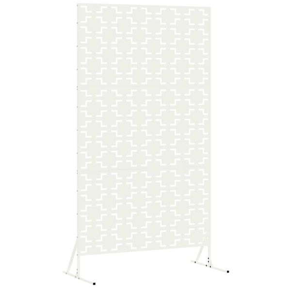 Екран за уединение Бяло 100 x 50 x 180 см Стомана