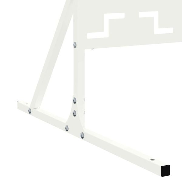 Екран за уединение Бяло 100 x 50 x 180 см Стомана