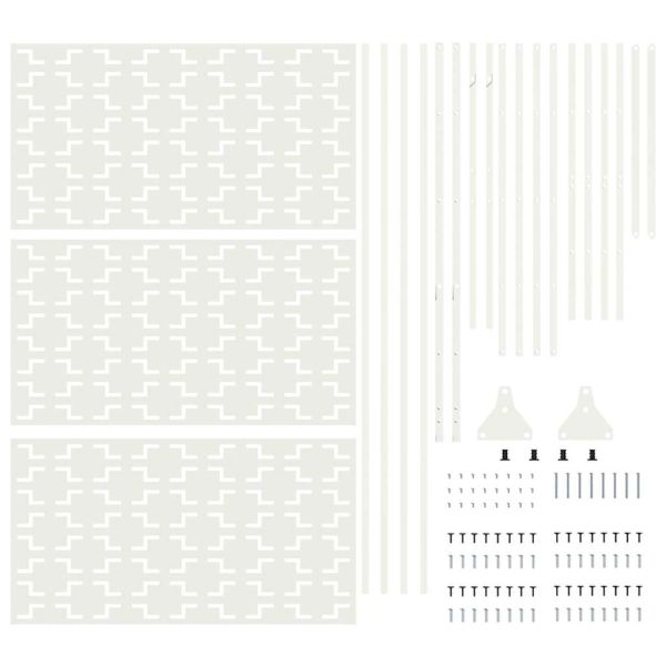 Екран за уединение Бяло 100 x 50 x 180 см Стомана