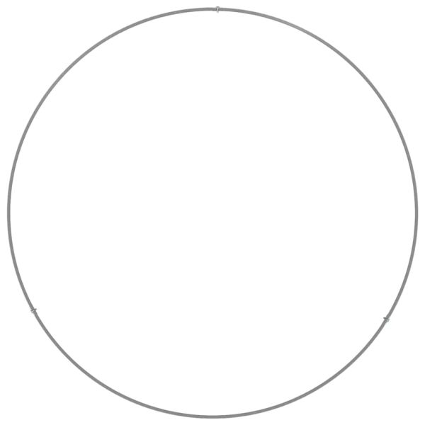 Пръстен за саксия Сребрист 80 x 80 x 20 cm Неръждаема стомана