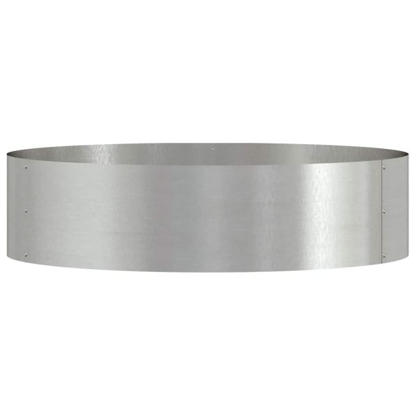 Пръстен за саксия Сребрист 80 x 80 x 20 cm Неръждаема стомана