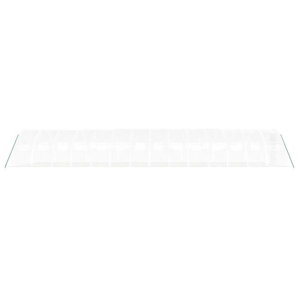 Оранжерия със стоманена рамка бяла 56 м² 14x4x2 м