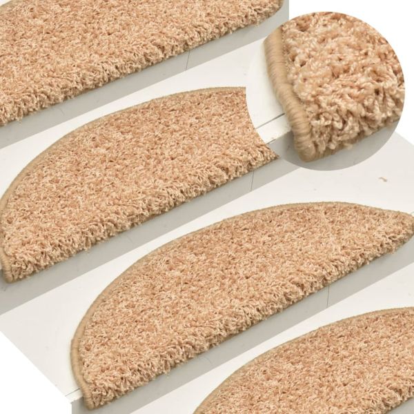 Изтривалки за стълби, 15 бр., 56x17x3 см, златни, полукръгли