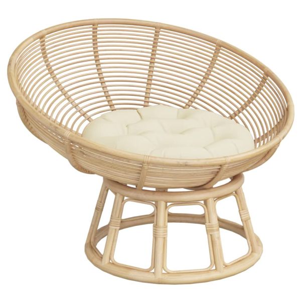 Кръгла възглавница кремава Ø 60 x11 см Оксфорд плат