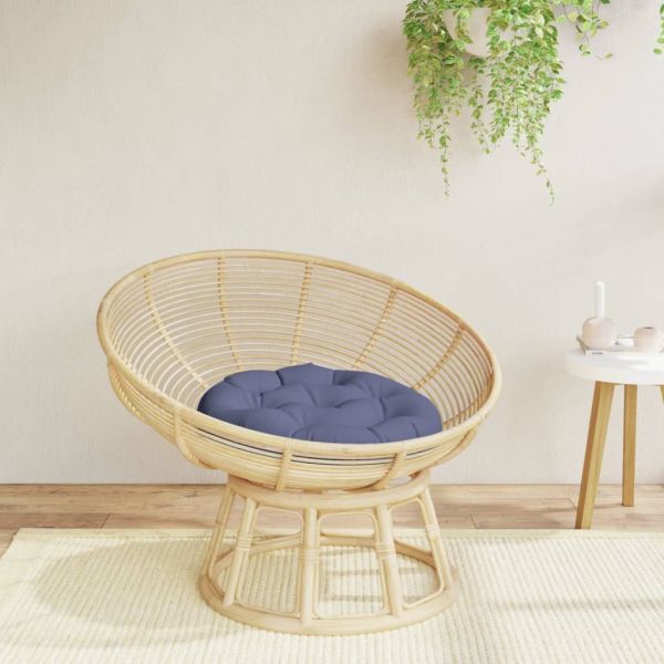 Кръгла възглавница нейви синьо Ø 60x11 см Оксфорд плат