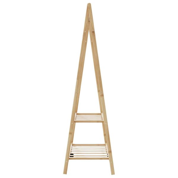 vidaXLL Закачалка за дрехи с рафтове 96x45,5x150,5 cm Бамбук