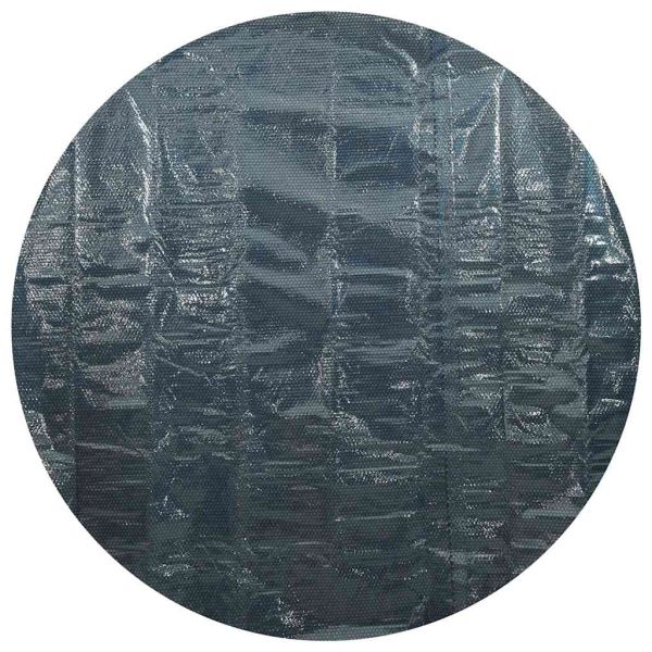 Плаващо соларно покривало за басейн, PE, 455 см, черно и синьо