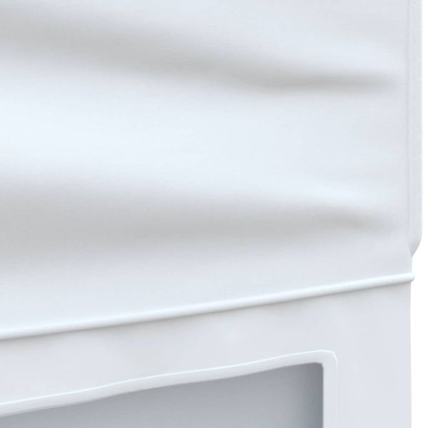 Сгъваема парти палатка със странични стени, бяла, 2x2 м