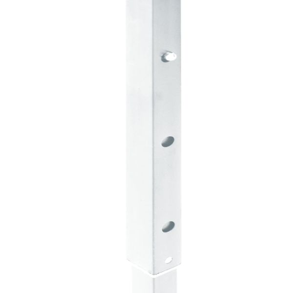 Сгъваема парти палатка със странични стени, бяла, 2x2 м