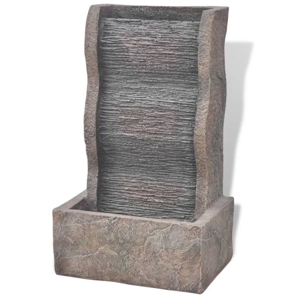 вътрешен фонтан с LED светлина, полиестерна смола