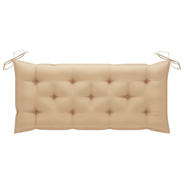 Градинска пейка с възглавница, 120 cм, акация масив