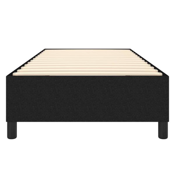 Рамка за легло с пружини, Черно, 90x190 см, плат