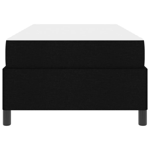 Легло с пружинирана основа с матрак Черно 90 x 190 cm текстил