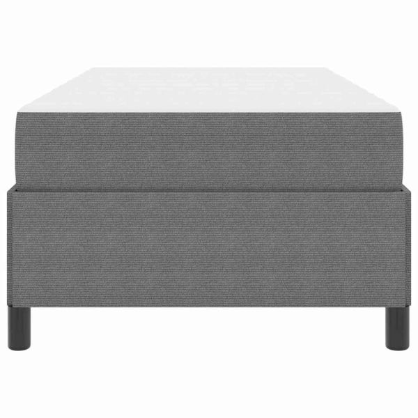 Рамка за легло с матрак Светлосиво 90 x 200 cm текстил