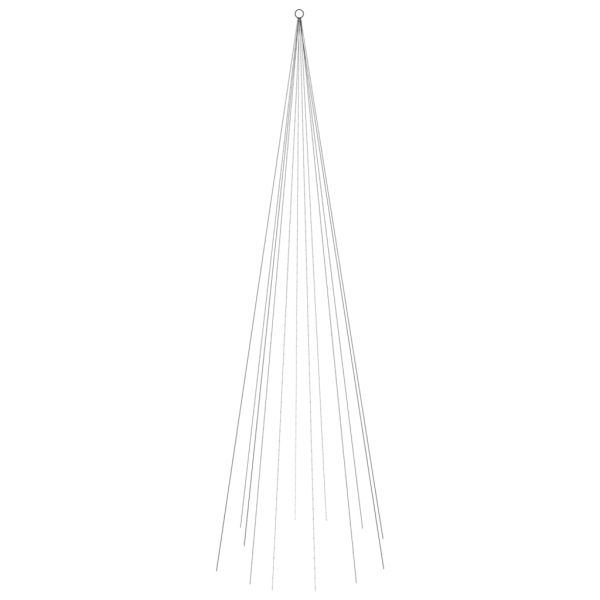 Коледна елха на флагщок, студено бяло, 732 LED, 500 см