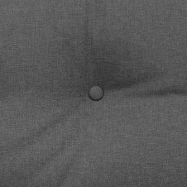 Възглавница за гръб Тъмен сив 140 x 24 x 50 см текстил