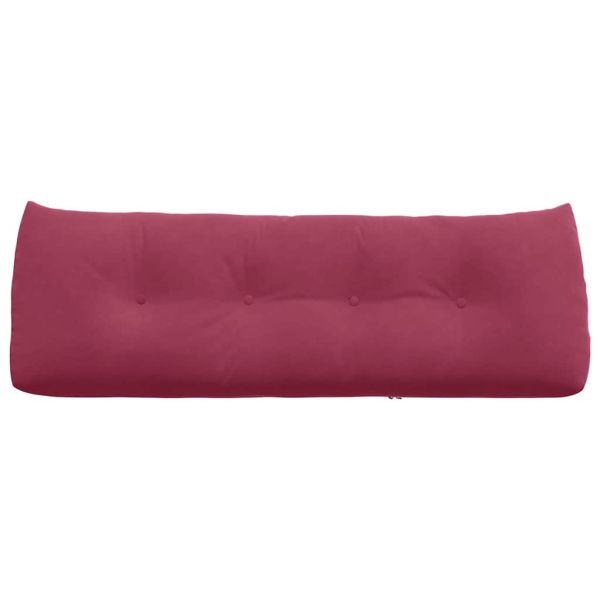 Възглавница за гръб Виненочервен 140 x 24 x 50 см Кадифе