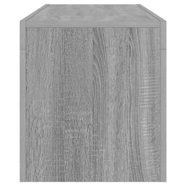 ТВ шкаф с LED осветление, сив сонома, 120x35x40 см