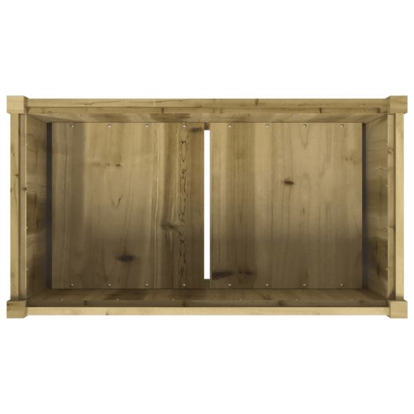 Градински сандък, 90x50x70 см, импрегнирано борово дърво