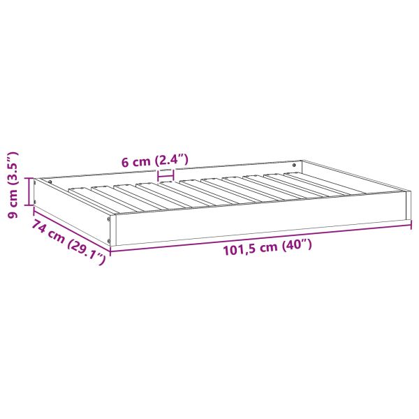 Кучешко легло Кафяво с восъчно покритие 101,5 x 74 x 9 см