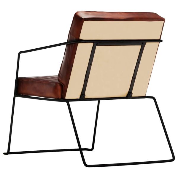 Фотьойл, тъмнокафяв, естествена кожа