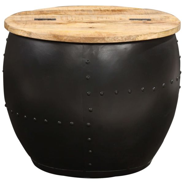 Маса за кафе, кръгла, 53x43 см, мангово дърво масив