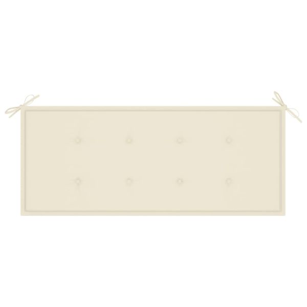 Градинска пейка с възглавница, 120 cм, акация масив