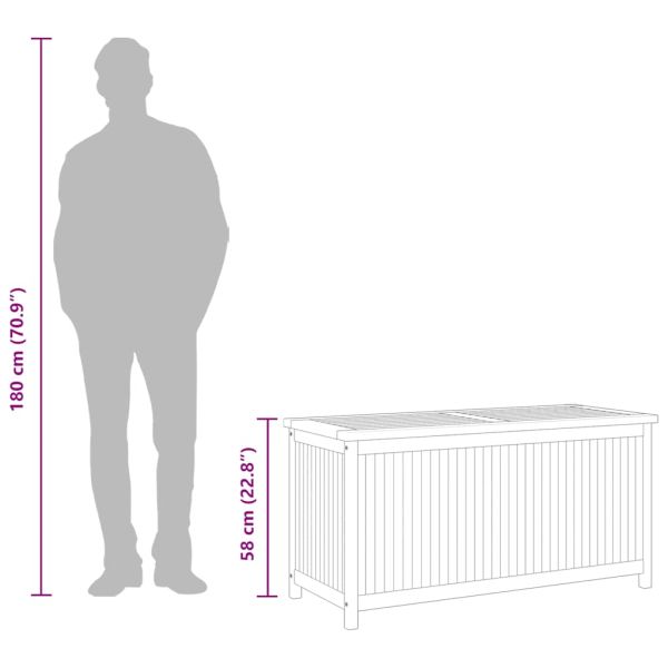 Градинска кутия, 114x50x58 см, тиково дърво масив
