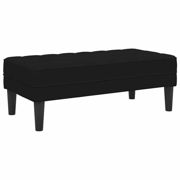 Комплект дивани с възглавница 2 pcs Черно Полиестер