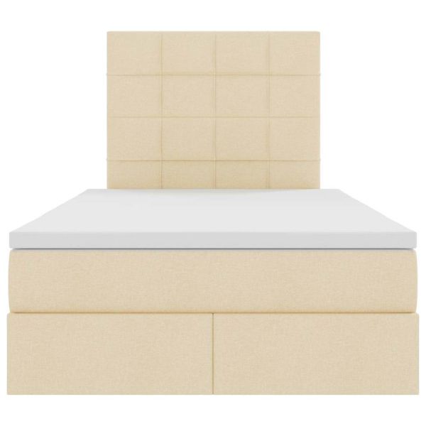 Легло с място за съхранение и матрак Кремав 120 x 200 cm