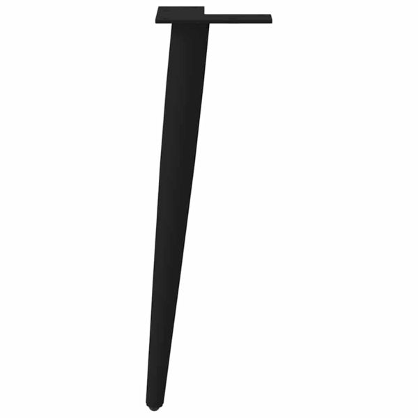 Крака за масичка за кафе, конична форма, 4 бр., черни, 42-43 см, стомана