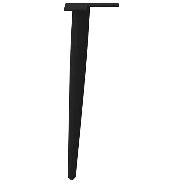 Крака за масичка за кафе, конична форма, 4 бр., черни, 42-43 см, стомана
