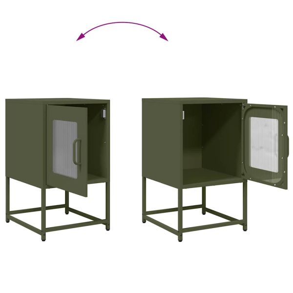 Нощно шкафче маслиненозелено 36x39x60,5 cm