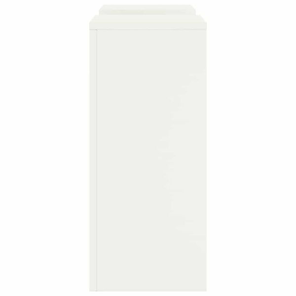 Стойка за растения 2 pcs Бяло 24 x 24 x 55 см Стомана