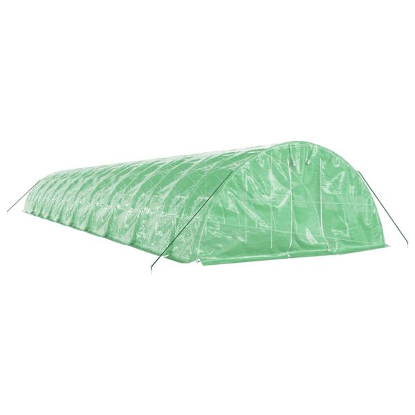 Оранжерия със стоманена рамка зелена 100 м² 20x5x2,3 м