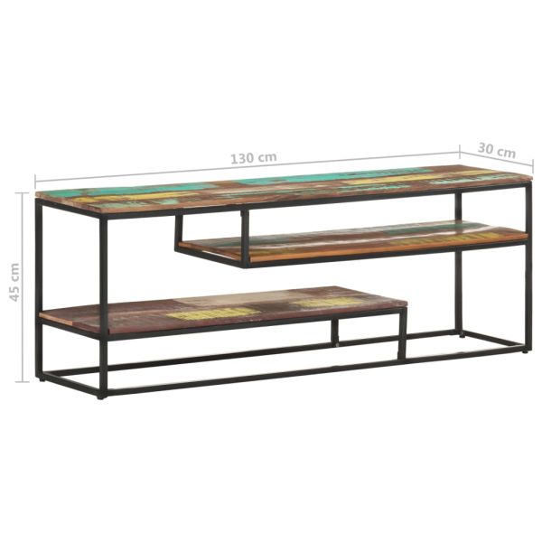 ТВ шкаф, 130x30x45 см, регенерирано дърво масив