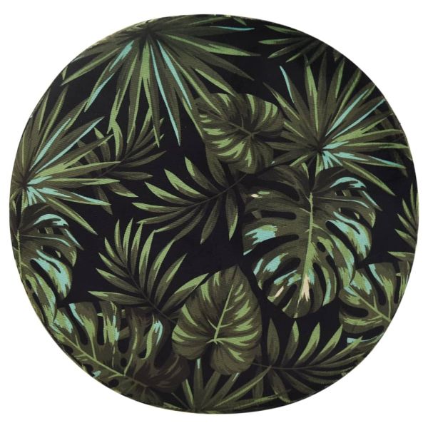 Кръгъл хокер за съхранение, многоцветен, текстил 31 x 37 cm