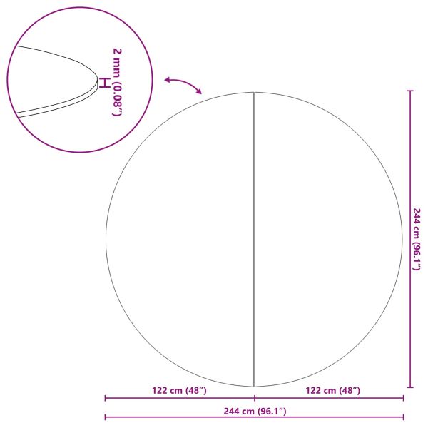 Покривало за дъното на басейна Черно Ø 244 cm Нетъкан текстил