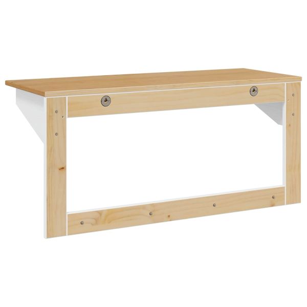 Закачалка за палта Бяло и медено кафяво 90 x 35 x 41.5 см