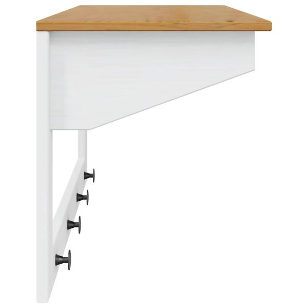 Закачалка за палта Бяло и медено кафяво 90 x 35 x 41.5 см