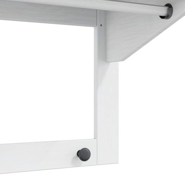 Закачалка за палта Бяло и медено кафяво 90 x 35 x 41.5 см