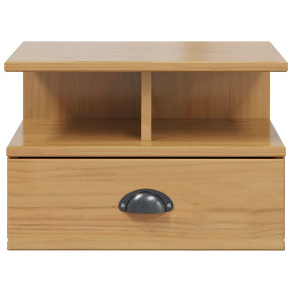 Нощен шкаф с чекмедже Меден кафяв 40 x 31 x 27 см Солиден бор