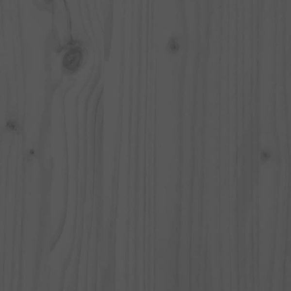 Нощно шкафче, сиво, 40x30x40 см, борово дърво масив