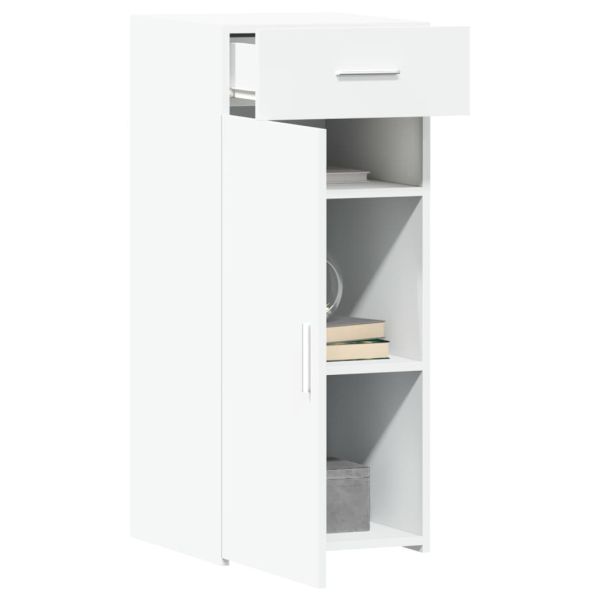 Бюфет, бял, 40x42,5x93 см, инженерно дърво