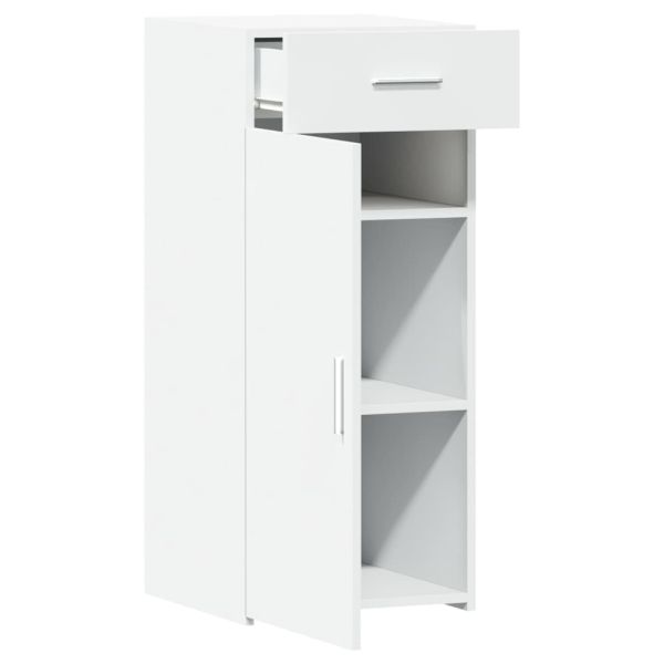 Бюфет, бял, 40x42,5x93 см, инженерно дърво