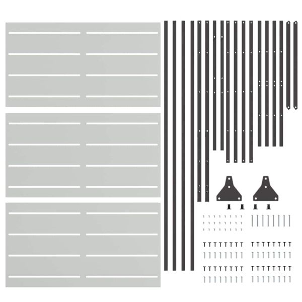 Екран за уединение Сив 100 x 50 x 180 см Стомана