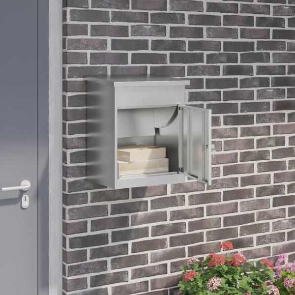 Пощенска кутия за пратки със съхранение Черно 47.5 x 38 x 59 см