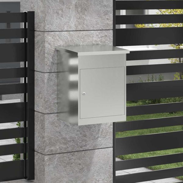 Пощенска кутия за пратки със съхранение Черно 47.5 x 38 x 59 см