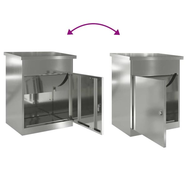 Пощенска кутия за пратки със съхранение Черно 47.5 x 38 x 59 см