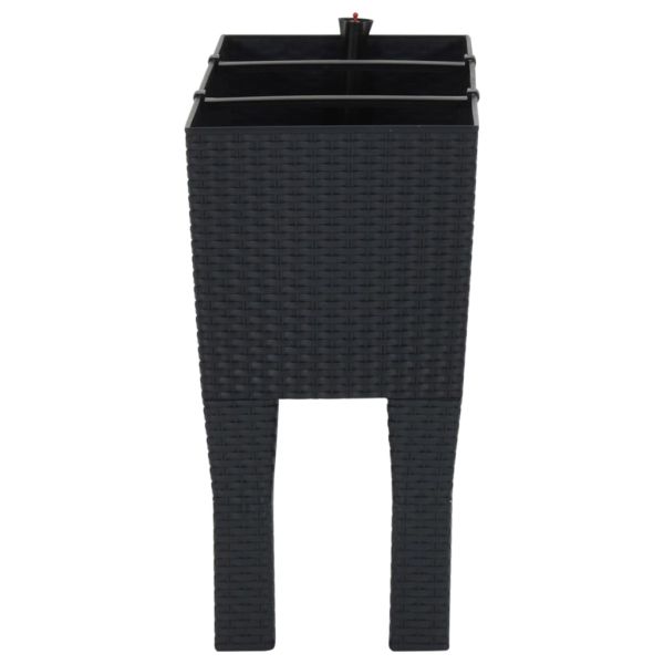 Повдигнато градинско легло антрацит 60x25x46 см PP ратан